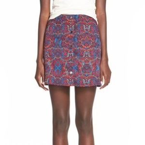 LUSH Paisley Red Mini Skirt NEW